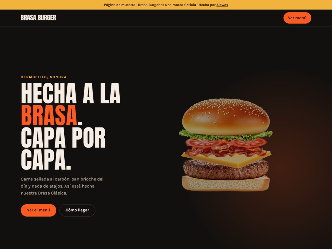 Página de Brasa Burger