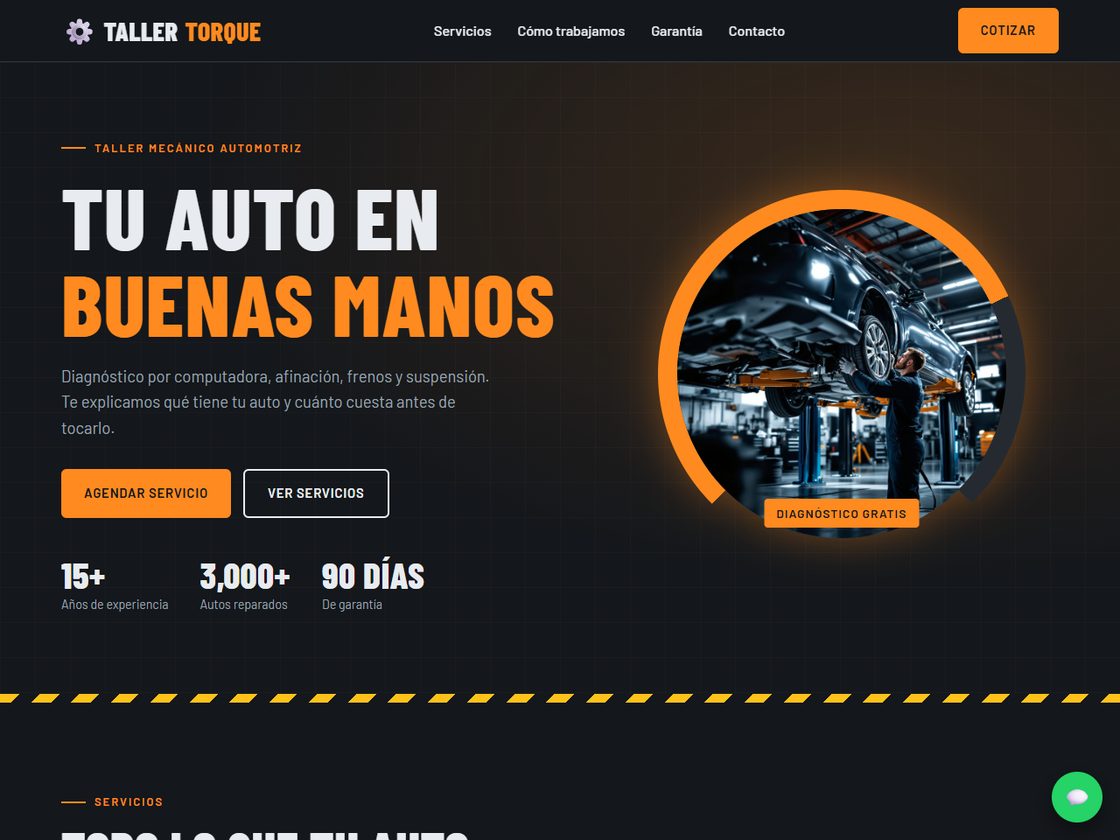 Página de Taller Torque